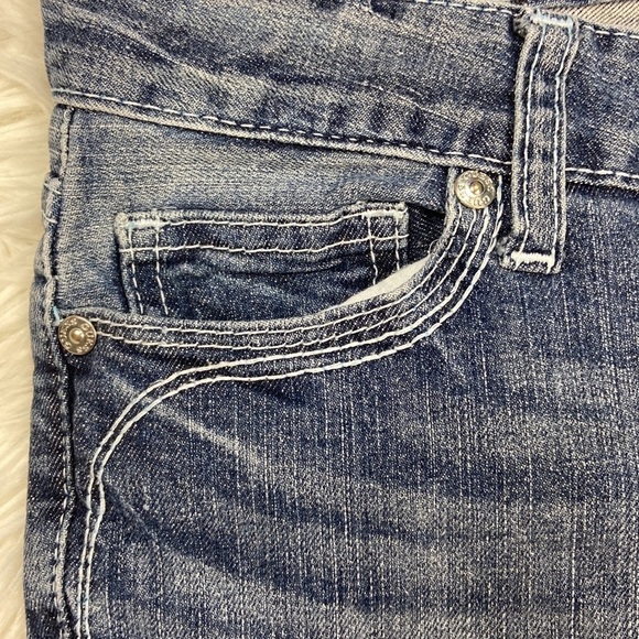 Guess Jeans Short Cut Off Denim Shorts with Embroidered Pockets - Picture 4 of 8
